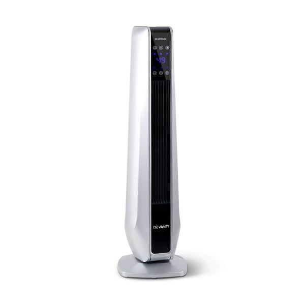2400W Electric Ceramic Tower Heater - Silver