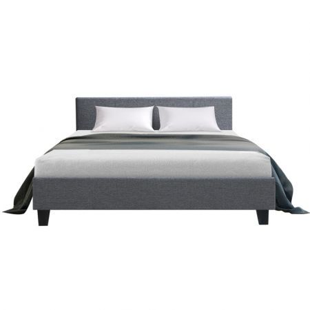 Artiss Neo Bed Frame Fabric - Grey Queen