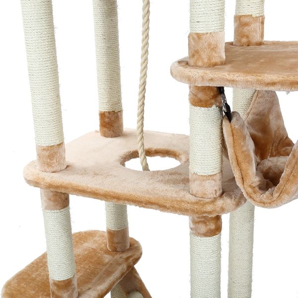 Cat Tree Tower Scratching Post Pole Climbing Scratcher Gym Pet Modern Play House with Perch Multi Levels 178cm Tall