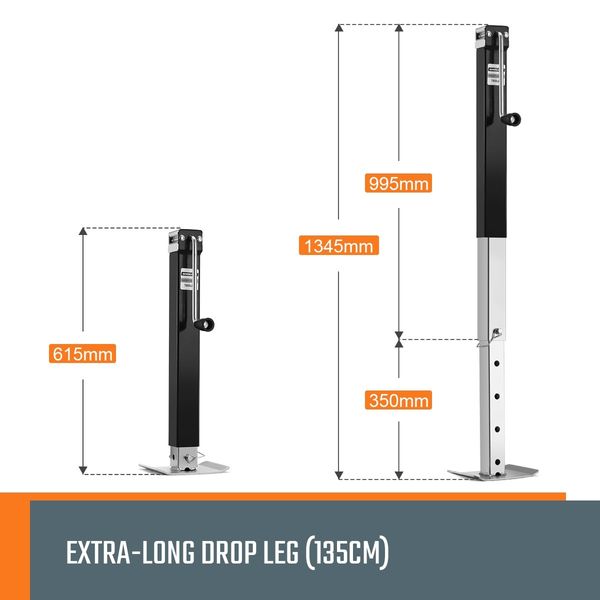 4X Heavy Duty Trailer Jack Stand 3175KG Load Each 135CM Total Height Direct-Weld