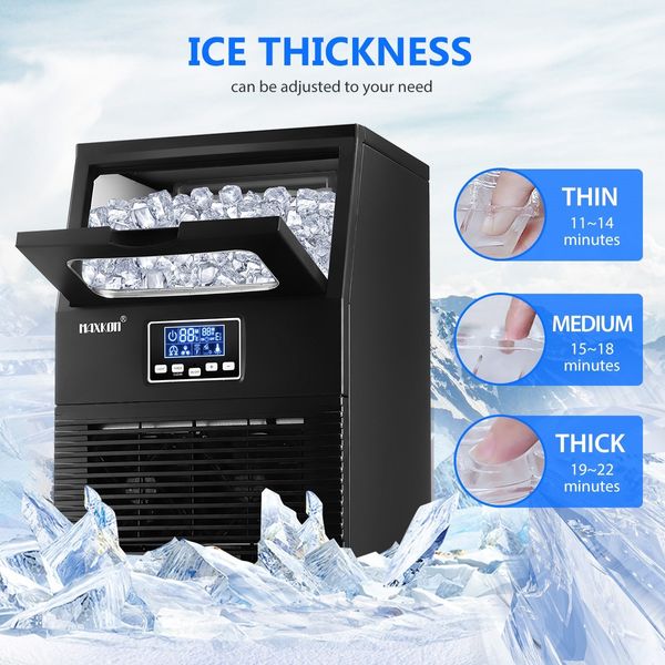 Maxkon 30kg Commercial Ice Cube Maker Machine Home Benchtop Countertop Fast Freezer