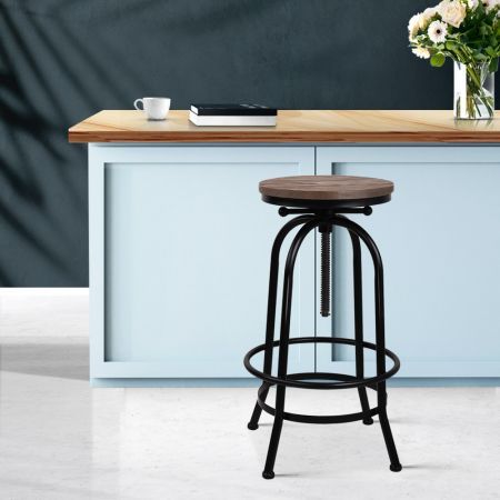 Artiss Bar Stools Adjustable Wood Chairs