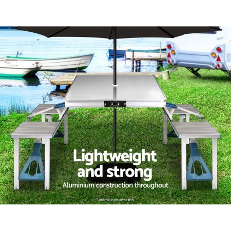 Portable Folding Camping Table and Chair Set