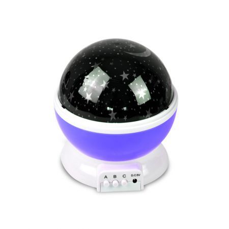 Star Moon Sky Starry Night Light Projector Lamp For Kids Baby Bedroom - Purple