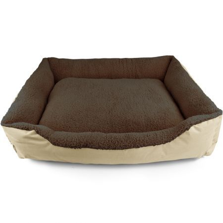 Deluxe Soft Washable Dog Cat Pet Warm Basket Bed XXL - Cream