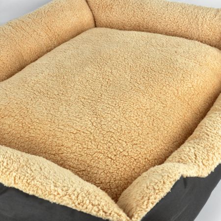 Deluxe Soft Washable Dog Cat Pet Warm Basket Bed XXL - Cream