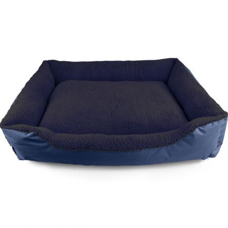 Deluxe Soft Washable Dog Cat Pet Warm Basket Bed XXL - Blue