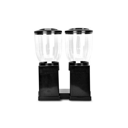 Double Cereal Dispenser Dry Food Black