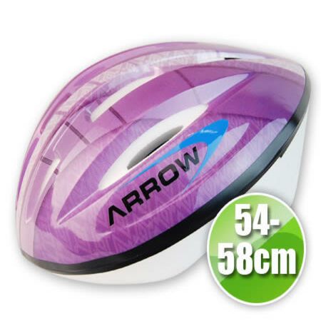 Playworks Fully Adjustable Bicycle Safety Bike Helmet with Head-Lock System 54-58cm Size - PURPLE
