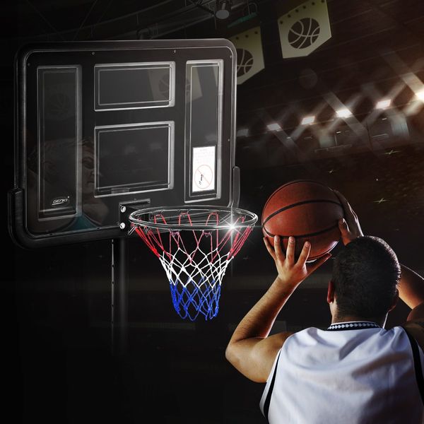 New 1.6-3.05m Portable Basketball Hoop Stand Backboard Net Ring Set Junior Adult