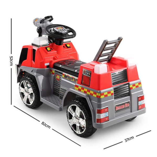 Rigo Kids Electric Ride On Car Fire Engine Fighting Truck Toy Cars 6V Red