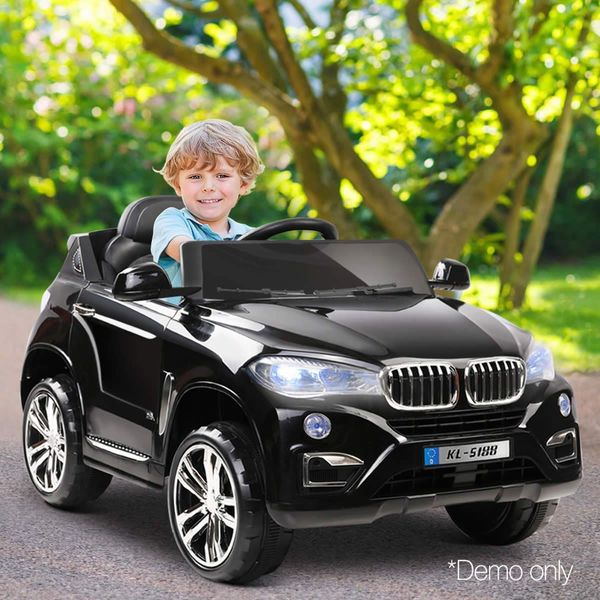 Rigo Kids Electric Ride On Car SUV BMW-Inspired X5 Toy Cars Remote 6V Black