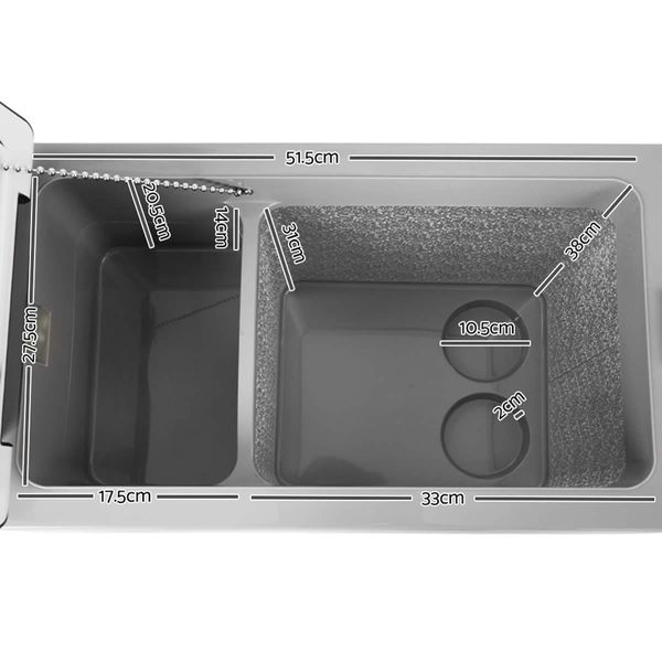 Glacio 48L Portable Cooler Fridge - Grey