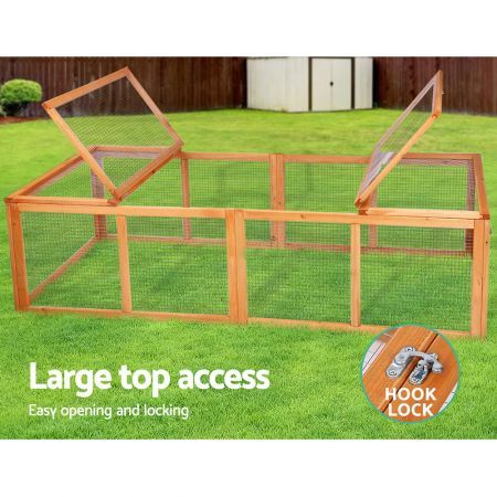 i.Pet Chicken Coop Rabbit Hutch 180cm Extra Large Wooden Chicken House Run XL Hen Cage