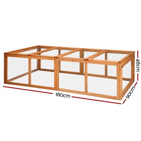 i.Pet Chicken Coop Rabbit Hutch 180cm Extra Large Wooden Chicken House Run XL Hen Cage