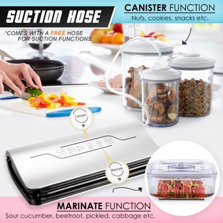 Kitchen Vacuum Food Sealer Sous Vide Machine 125W SILVER