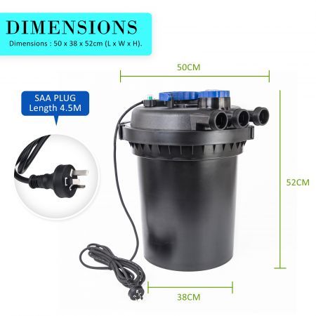 Combo Aquarium Garden Filter 10000L/H + Submersible Water Pump 10000L/H