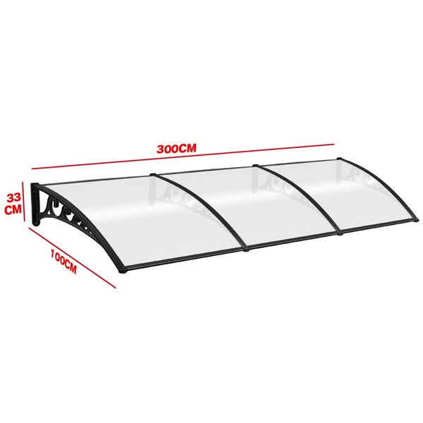 New 3M DIY Window Door Awning House Canopy Patio UV Rain Cover Sun Shade Outdoor