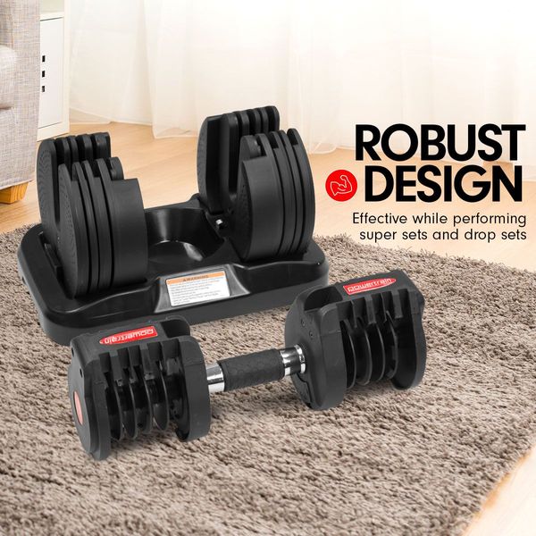 Powertrain 20kg Adjustable Home Gym Dumbbell