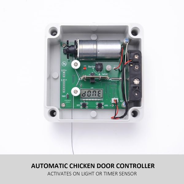 Automatic Chicken Door Coop House Auto Opener Cage Closer Timer Light Sensor