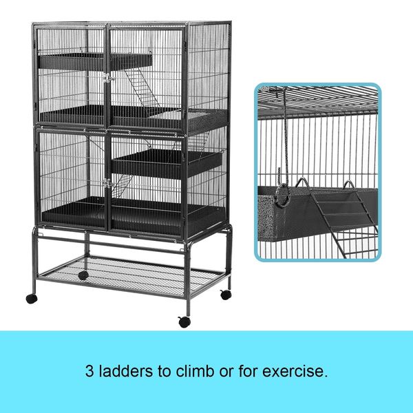 Pet Cat House Rabbit Hutch Ferret Hamster Animal Home Aviary Bird Cage Guinea Pig Chinchilla 4 Levels