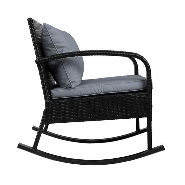 Outdoor Rocking Chair Furniture - Black