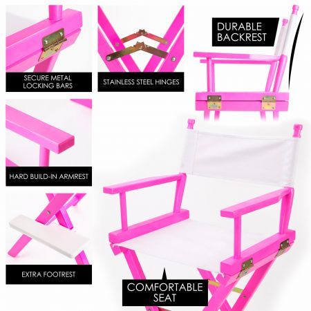 Director Movie Folding Tall Chair 77cm PINK HUMOR