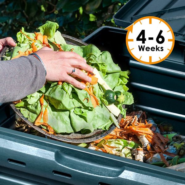 290L Compost Bin Food Waste Recycling Composter Kitchen Garden Composting