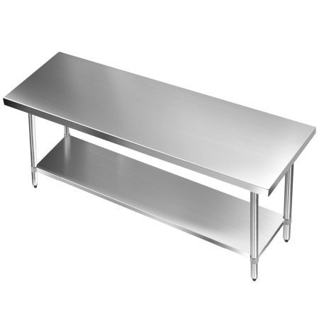 Cefito 610 x 1829mm Commercial Stainless Steel Kitchen Bench