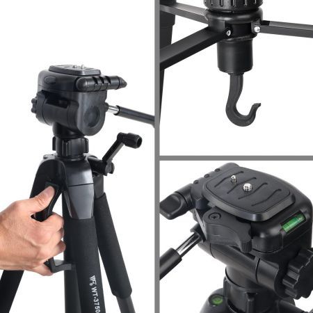 Weifeng Professional Camera Tripod Monopod Stand DSLR Pan Head Mount Flexible