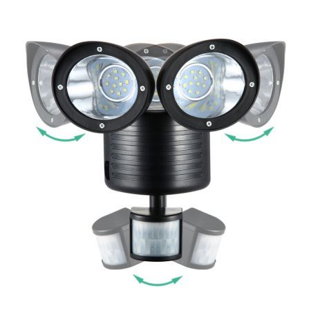 22 LED Solar Powered Dual Flood Lamp