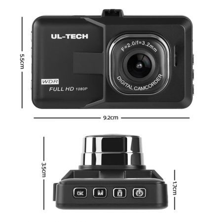 UL-TECH Dash Camera 1080P HD Cam Car Recorder DVR Video Vehicle Carmera 32GB