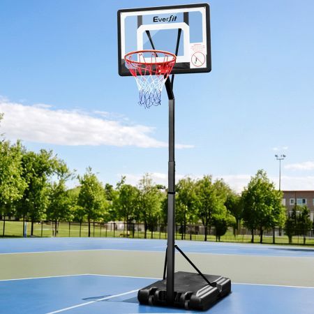 Everfit 2.6M Basketball Hoop Stand System Adjustable Portable Pro Kids Clear