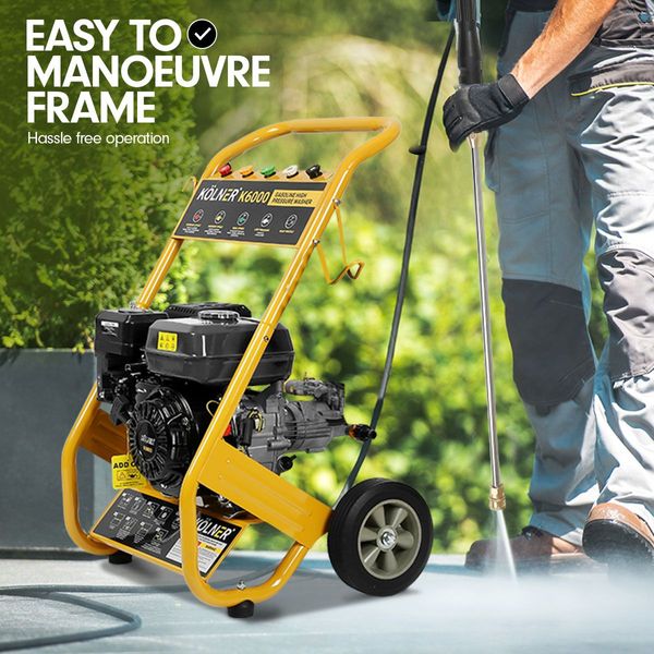 Kolner 6000 8HP 4800psi Petrol Engine High Pressure Washer Cleaner