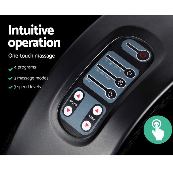 Livemor Foot Massager Shiatsu Massagers Electric Roller Kneading Calf Leg Black