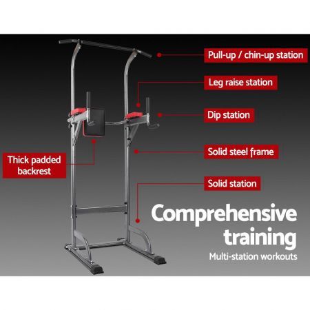 Everfit Weight Bench Chin Up Tower Bench Press Home Gym Wokout 200kg Capacity