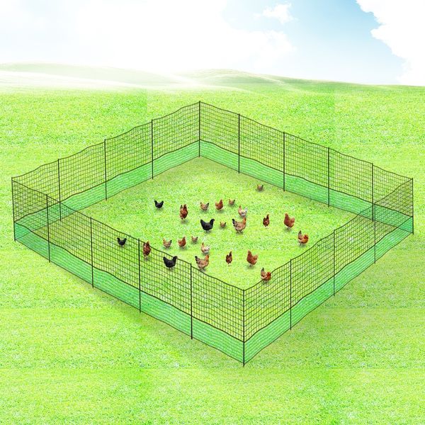 Chicken Fence Poultry Net Hens Netting Ducks Fencing Goose Coop 20 Posts 40M X 1.25M