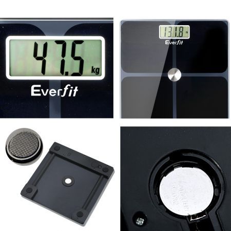 Everfit Bathroom Scales Digital Weighing Scale 180KG Electronic Monitor Tracker