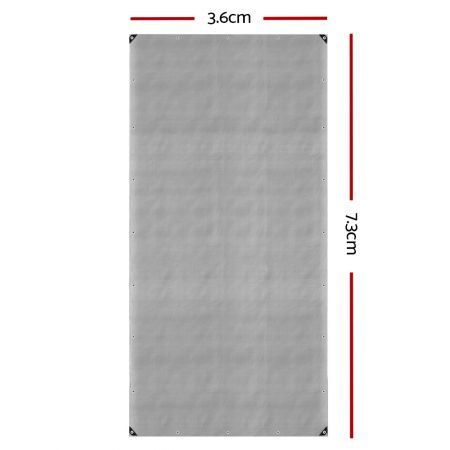 Instahut Tarp Tarpaulin 3.6x7.3m Canvas Camping Heavy Duty Sun Cover