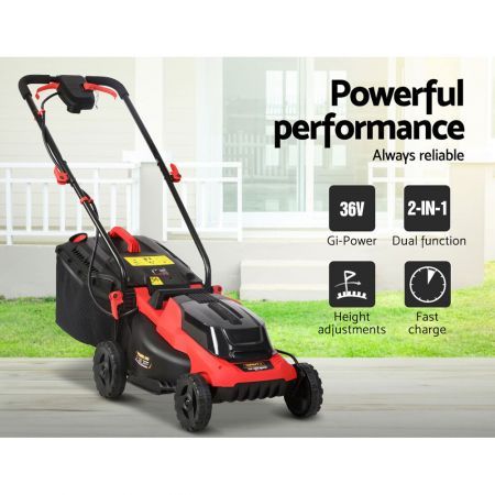 Giantz Lawn Mower Cordless 40V Battery Electric Lawnmower 34cm Width