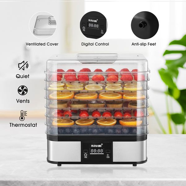 Digital Food Dehydrator Fruit Meat Vegetable Dryer Beef Jerky Maker w/7 Trays