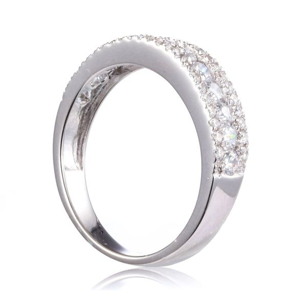 Three Row Cubic Stone Wedding & Eternity Ring