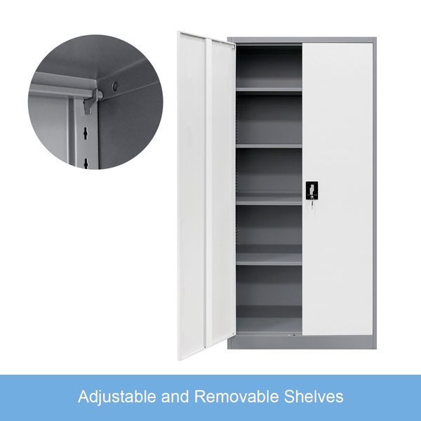 Lockable Filing Cabinet Office Furniture Document Storage with Adjustable Shelves