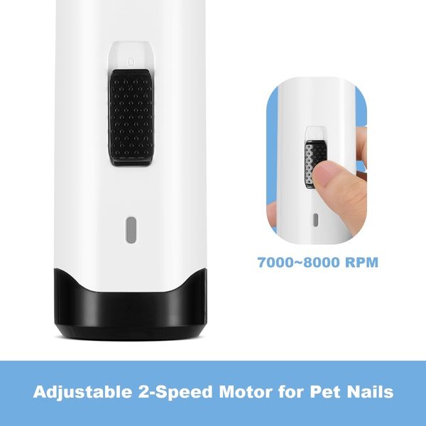 Dog Cat Nail Clipper Electric Rotary Puppy Claw Grinder Pet Toenail Trimmer Filing Tool