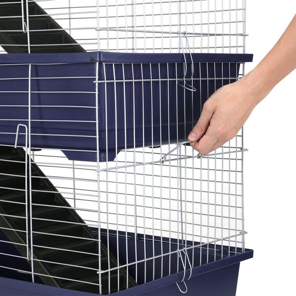 Indoor Rabbit Hutch Cat Pet Cage Ferret House Bunny Small Animal Guinea Pig Crate Metal 3 Levels