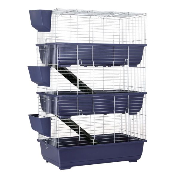 Indoor Rabbit Hutch Cat Pet Cage Ferret House Bunny Small Animal Guinea Pig Crate Metal 3 Levels