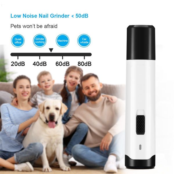 Dog Cat Nail Clipper Electric Rotary Puppy Claw Grinder Pet Toenail Trimmer Filing Tool