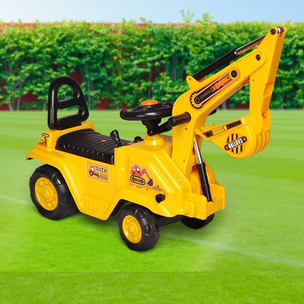 Kids Excavator Ride On Digger Toy Children Bulldozer Loader Car