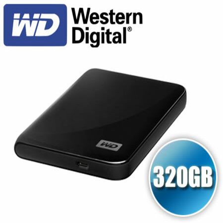 Western Digital WD My Passport Essential 320GB USB 2.0 Portable HDD Hard Drive - Black
