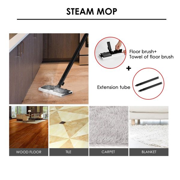 Maxkon 1.5L Steam Cleaner Mop 13-in-1 High Pressure Floor Window Carpet Steamer